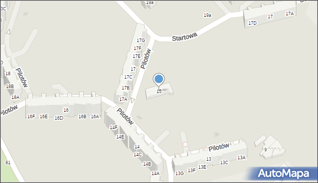 Gdańsk, Pilotów, 15, mapa Gdańska