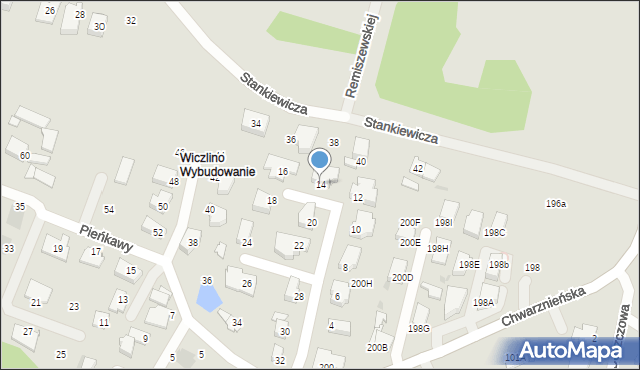 Gdynia, Pieńkawy Zdzisława, kpt., 14, mapa Gdyni