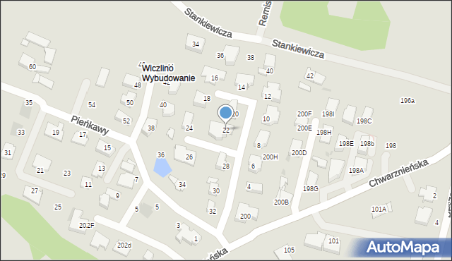 Gdynia, Pieńkawy Zdzisława, kpt., 22, mapa Gdyni