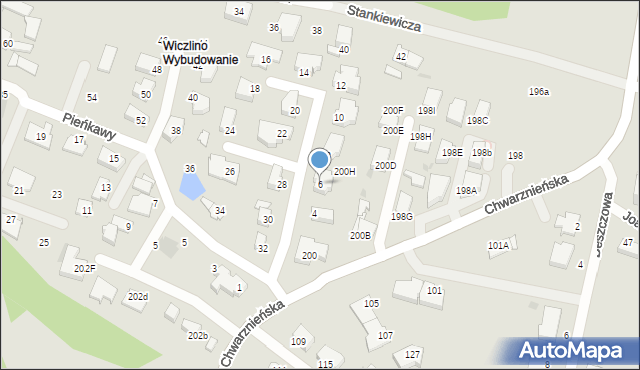 Gdynia, Pieńkawy Zdzisława, kpt., 6, mapa Gdyni