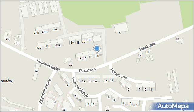 Gliwice, Piaskowa, 1D, mapa Gliwic