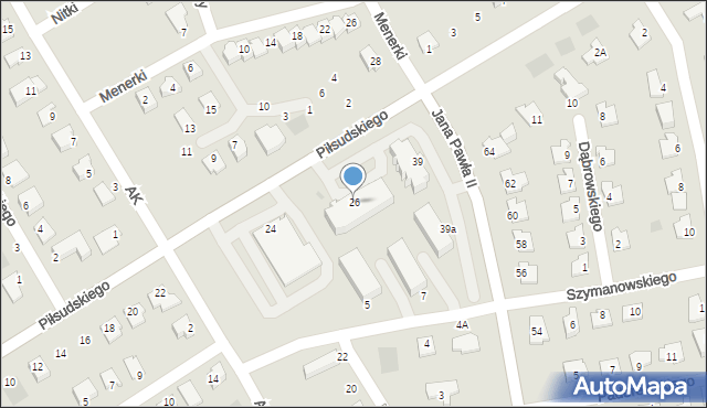 Głogów Małopolski, Piłsudskiego Józefa, marsz., 26, mapa Głogów Małopolski