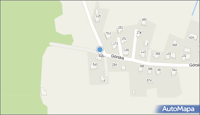 Godziszka, Pienińska, 426, mapa Godziszka