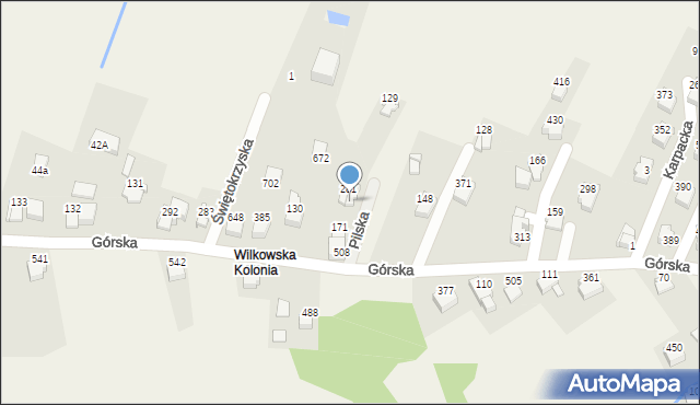 Godziszka, Pilska, 289, mapa Godziszka