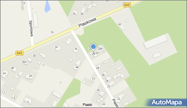 Gołąb, Piaskowa, 29, mapa Gołąb