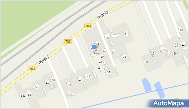 Gołaczewy, Piaski, 42, mapa Gołaczewy
