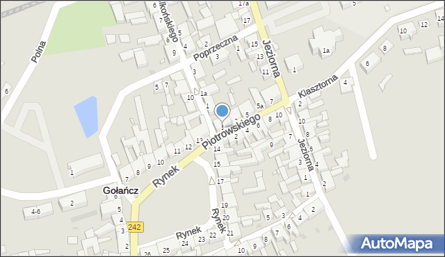 Gołańcz, Piotrowskiego Romualda, dr., 1, mapa Gołańcz