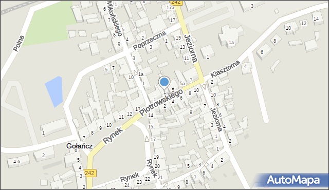 Gołańcz, Piotrowskiego Romualda, dr., 3, mapa Gołańcz