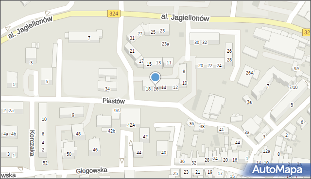 Góra, Piastów, 16, mapa Góra