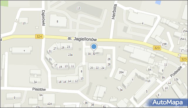 Góra, Piastów, 32, mapa Góra