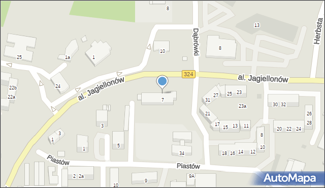 Góra, Piastów, 7a, mapa Góra