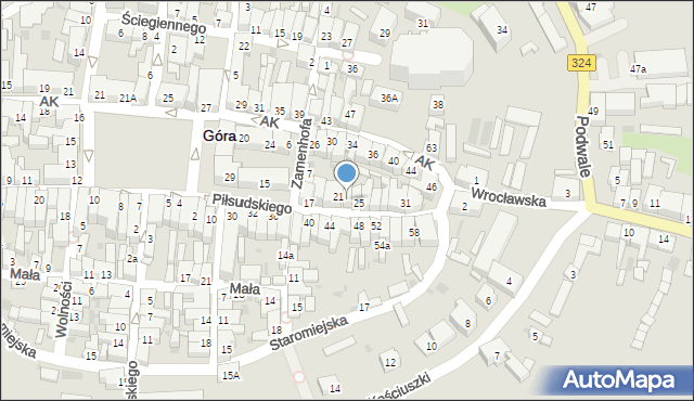 Góra, Piłsudskiego Józefa, marsz., 23, mapa Góra