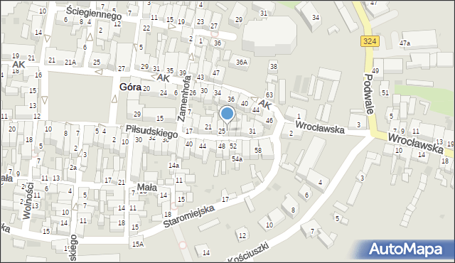Góra, Piłsudskiego Józefa, marsz., 27, mapa Góra