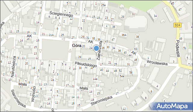 Góra, Piłsudskiego Józefa, marsz., 28, mapa Góra