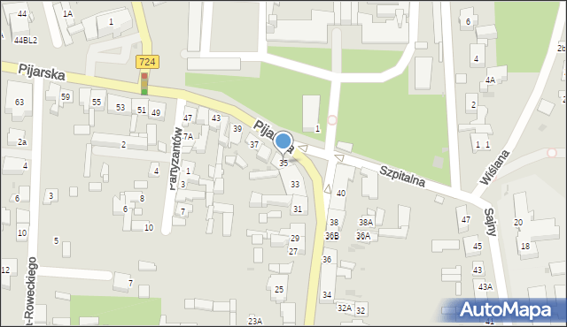 Góra Kalwaria, Pijarska, 35, mapa Góra Kalwaria