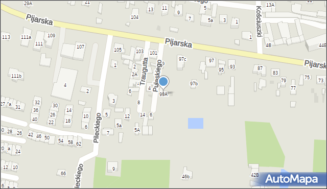 Góra Kalwaria, Pijarska, 99A, mapa Góra Kalwaria