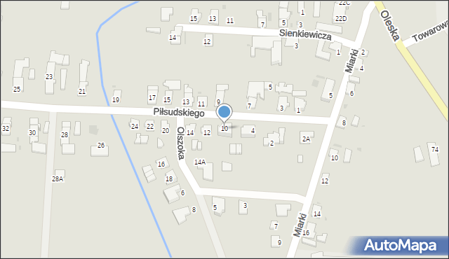 Gorzów Śląski, Piłsudskiego Józefa, marsz., 10, mapa Gorzów Śląski