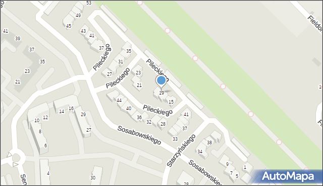 Gorzów Wielkopolski, Pileckiego Witolda, rtm., 19, mapa Gorzów Wielkopolski