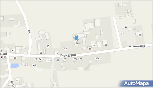 Goszczyn, Piekarska, 17, mapa Goszczyn
