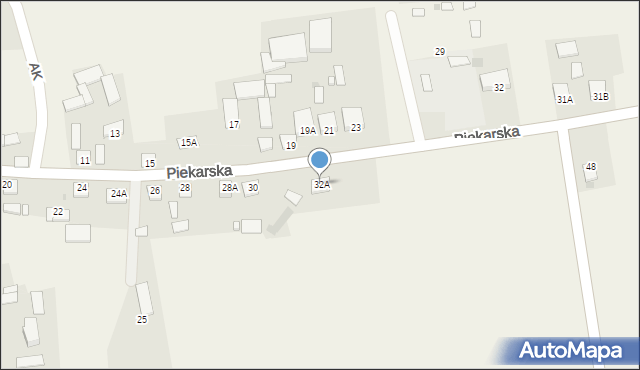 Goszczyn, Piekarska, 32A, mapa Goszczyn