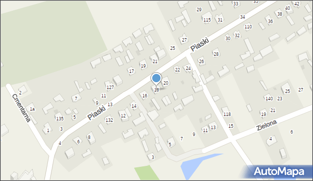 Grębów, Piaski, 18, mapa Grębów