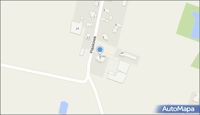 Gródek, Piaskowa, 2, mapa Gródek