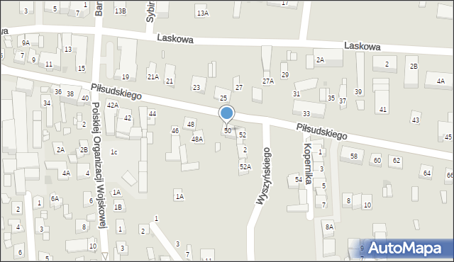 Grójec, Piłsudskiego Józefa, marsz., 50, mapa Grójec