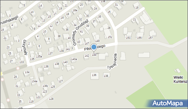 Grudziądz, Piłsudskiego Józefa, marsz., 144, mapa Grudziądza