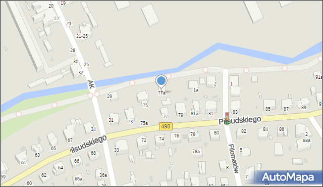 Grudziądz, Piłsudskiego Józefa, marsz., 77a, mapa Grudziądza