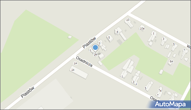 Gryfice, Piastów, 1A, mapa Gryfice