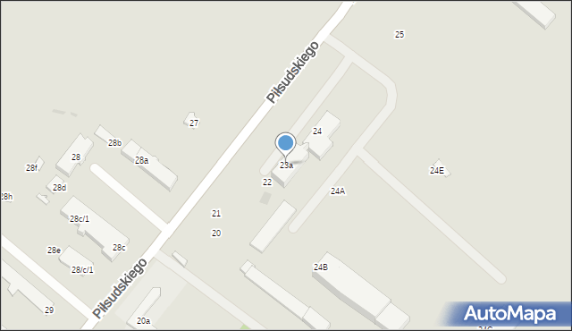 Gryfice, Piłsudskiego Józefa, marsz., 23a, mapa Gryfice