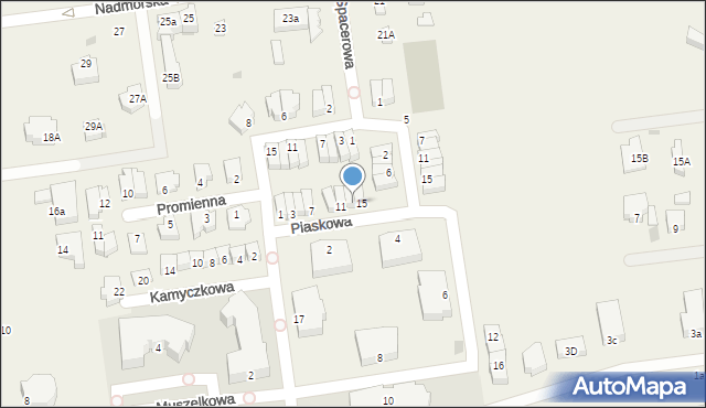 Grzybowo, Piaskowa, 13, mapa Grzybowo