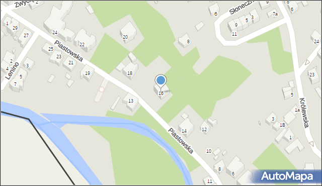 Gubin, Piastowska, 16, mapa Gubin