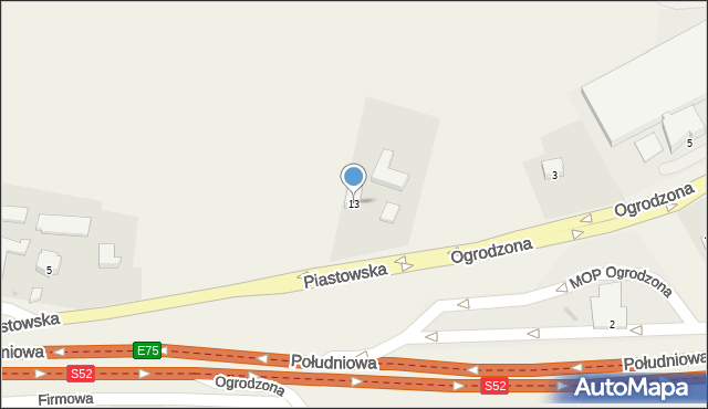 Gumna, Piastowska, 13, mapa Gumna