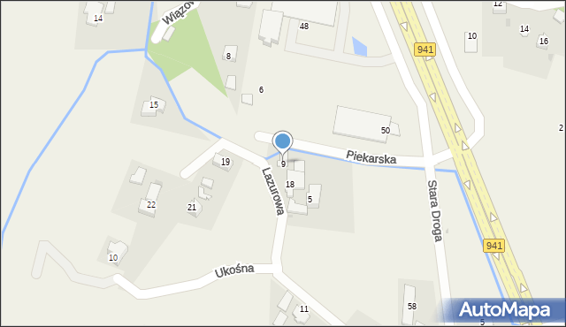 Harbutowice, Piekarska, 9, mapa Harbutowice
