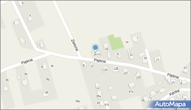 Hecznarowice, Piękna, 27, mapa Hecznarowice