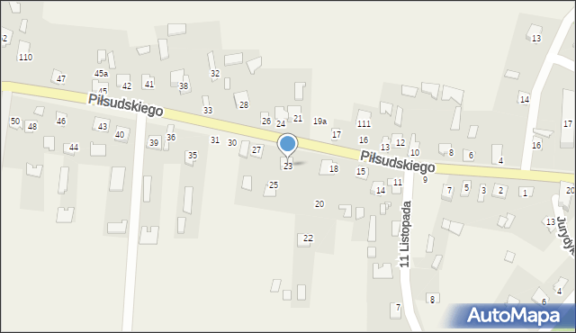 Horodło, Piłsudskiego Józefa, marsz., 23, mapa Horodło