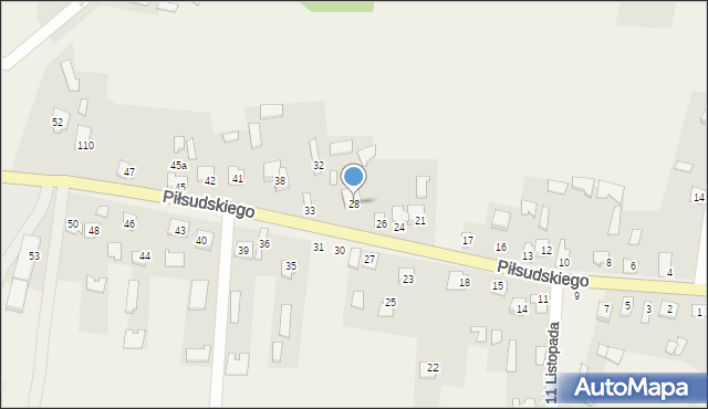 Horodło, Piłsudskiego Józefa, marsz., 28, mapa Horodło