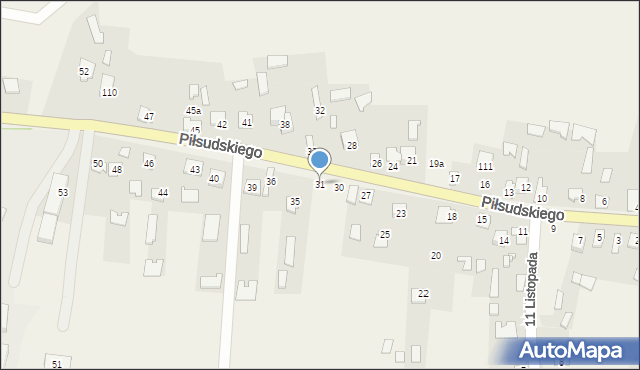 Horodło, Piłsudskiego Józefa, marsz., 31, mapa Horodło