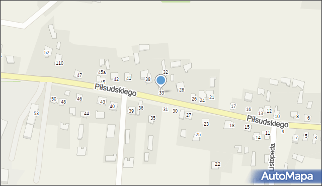 Horodło, Piłsudskiego Józefa, marsz., 33, mapa Horodło