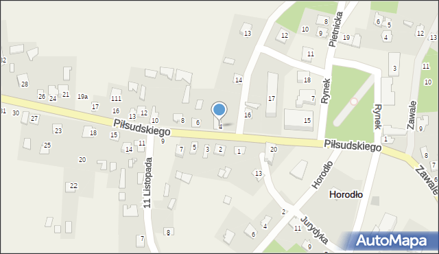 Horodło, Piłsudskiego Józefa, marsz., 4, mapa Horodło