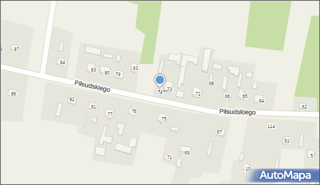 Horodło, Piłsudskiego Józefa, marsz., 74, mapa Horodło