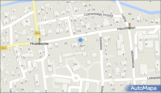 Hrubieszów, Piłsudskiego Józefa, marsz., 15b, mapa Hrubieszów