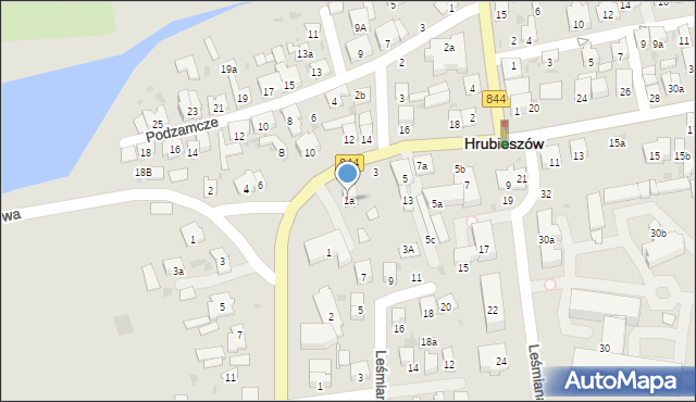 Hrubieszów, Piłsudskiego Józefa, marsz., 1a, mapa Hrubieszów