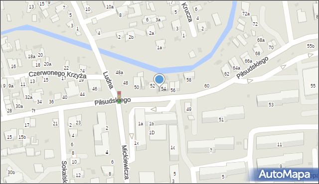 Hrubieszów, Piłsudskiego Józefa, marsz., 54A, mapa Hrubieszów
