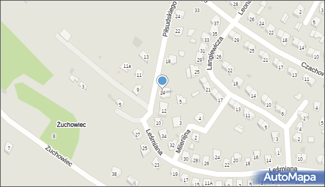 Iłża, Piłsudskiego Józefa, marsz., 14, mapa Iłża