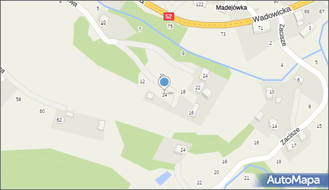 Izdebnik, Piaskowa, 14, mapa Izdebnik