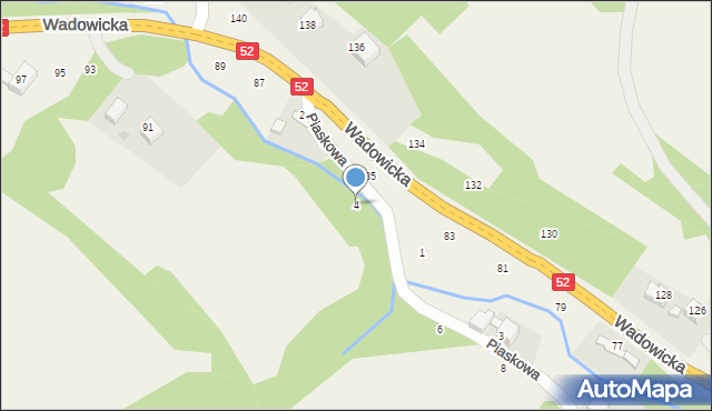 Izdebnik, Piaskowa, 4, mapa Izdebnik