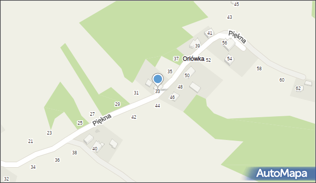 Izdebnik, Piękna, 33, mapa Izdebnik