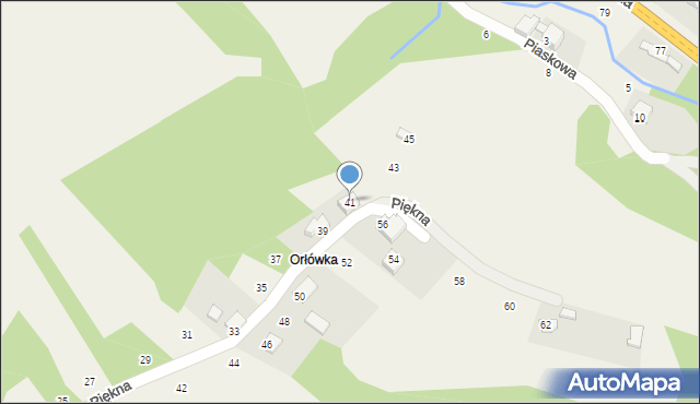 Izdebnik, Piękna, 41, mapa Izdebnik